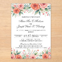 Terracotta Elegant Wedding Invitation, Minimalist