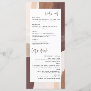 Terracotta épicée moderne   Menu Mariage