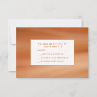Terracotta Fall Autumn RSVP Card Wedding Oranges