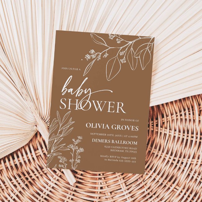 Terracotta Fall Baby Shower Invitation (Creator Uploaded)