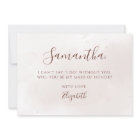 Terracotta Fall Foliage Maid Of Honour Proposal