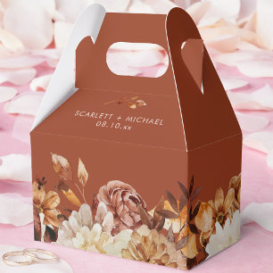Terracotta Fall Wedding Favor Box