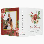 Terracotta Floral Christmas Bough Wedding Album Binder<br><div class="desc">Elegant Terracotta Blush Pink White Floral Christmas Pine Bough Foliage Wedding Photo Album. All the texts are pre-arranged for you to personalize easily and quickly with your own details.</div>