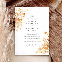 Terracotta Floral Elegant Watercolor Wedding 