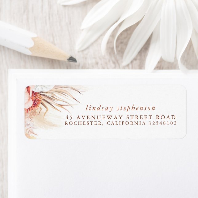 Terracotta Floral Pampas Grass Wedding (Insitu)