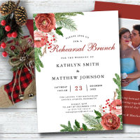 Terracotta Floral Pine Bough Rehearsal Brunch