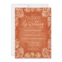Terracotta Floral Rustic Vintage Wedding
