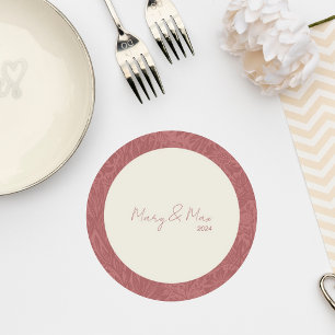 Terracotta Floral Wedding Coaster