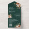 Terracotta Floral Wildflower Emerald Green Wedding
