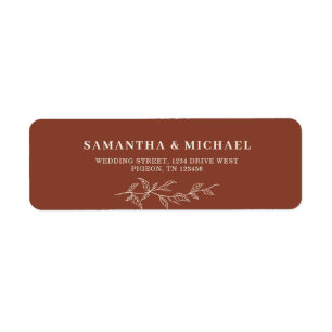 Terracotta Flower Leaf Wedding address