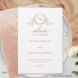 Terracotta Folded Wedding Ceremony Program