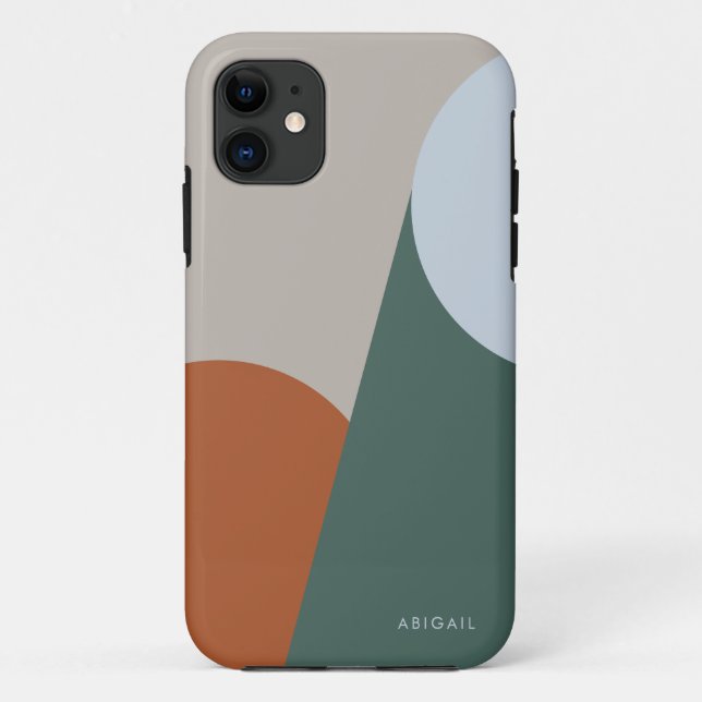 Terracotta Geometric Earthy Custom Case-Mate iPhone Case (Back)