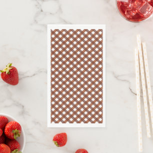 Terracotta Gingham Patterned Napkin