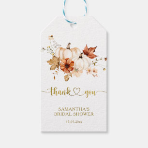 Terracotta Gold Rust Fall Bridal Shower Favour  Gift Tags