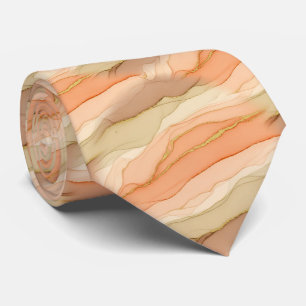 Terracotta Gold Vein Marble - Warm Luxury (3)      Tie