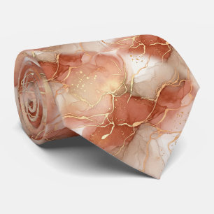Terracotta Gold Vein Marble - Warm Luxury (9)      Tie