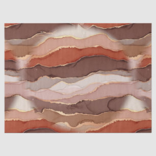 Terracotta Gold Vein Marble - Warm Luxury Tissue Paper