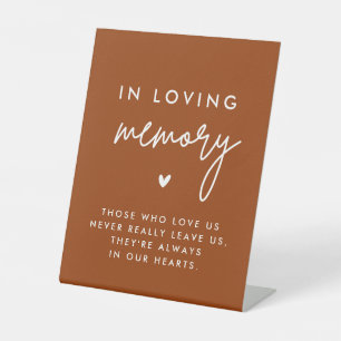 Terracotta In Loving Memory Wedding Memorial Sign