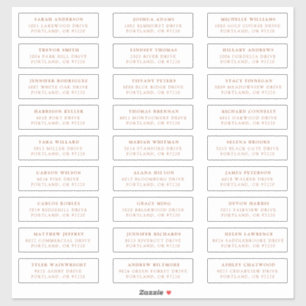 Terracotta   Individual Guest Address Labels