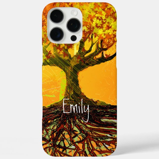 Terracotta Italian Sunset Roots Tree Orangerie  Case-Mate iPhone Case (Back)