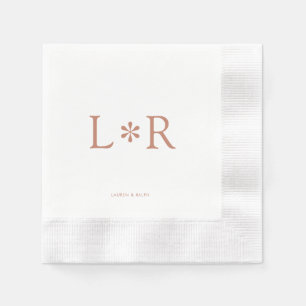 Terracotta & Ivory Stylish Modern Napkin