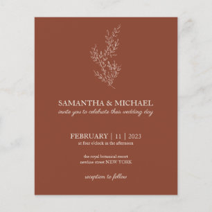 Terracotta Ivy Tiny Flower Botanical budget Flyer