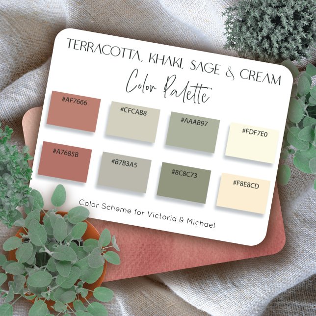 Terracotta Kahaki Sage & Cream Color Palette Card (Creator Uploaded)
