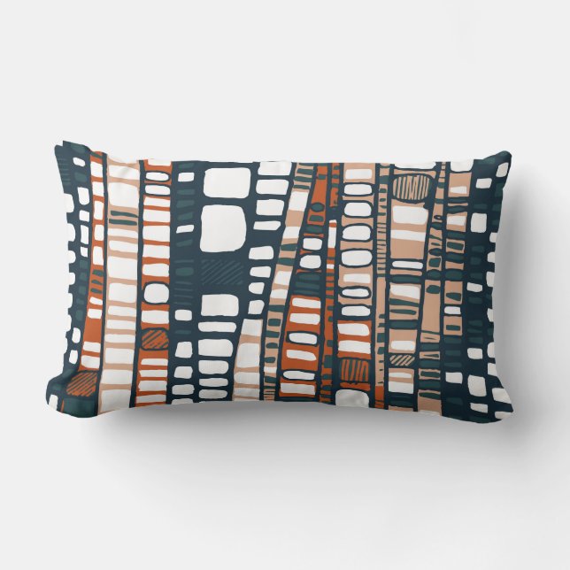 Terracotta layers lumbar pillow (Front)