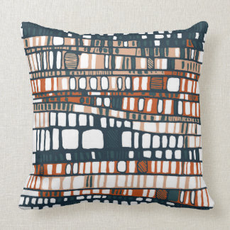 Terracotta Layers Throw Pillow