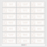 Terracotta Leafy Crest Monogram Guest Address<br><div class="desc">Modern and trendy, this guest address label design features a terracotta hand drawn leafy wreath encircling a modern wedding monogram. It is personalized in elegant typography, name & address in a matching terracotta, trimmed in a delicate frame. Part of a collection, veiw suite https://www.zazzle.com/collections/terracotta_leafy_crest_monogram_wedding-119356721080474481 Contact designer for matching products to...</div>