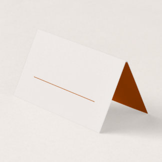 Terracotta Leaves Modern Wedding Place Card