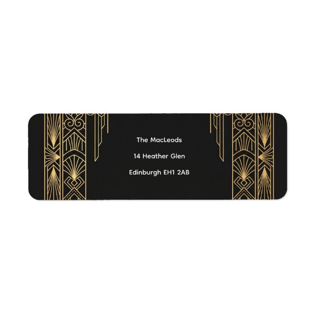 Terracotta Line Art Floral Return Address Label (Front)