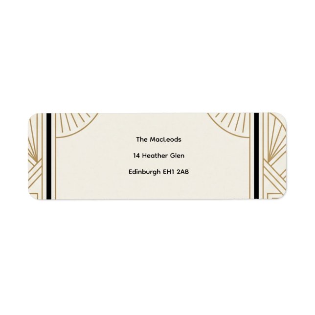 Terracotta Line Art Floral Return Address Label (Front)