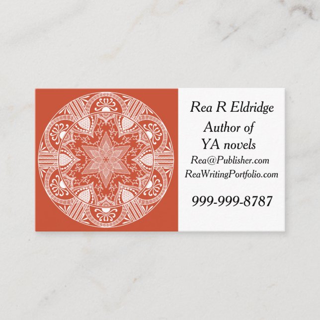 Terracotta Mandala Business Card (Front)