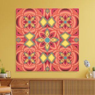 Terracotta Mandala Canvas Print
