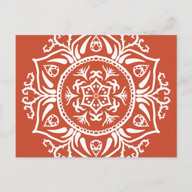 Terracotta Mandala Postcard (Front)