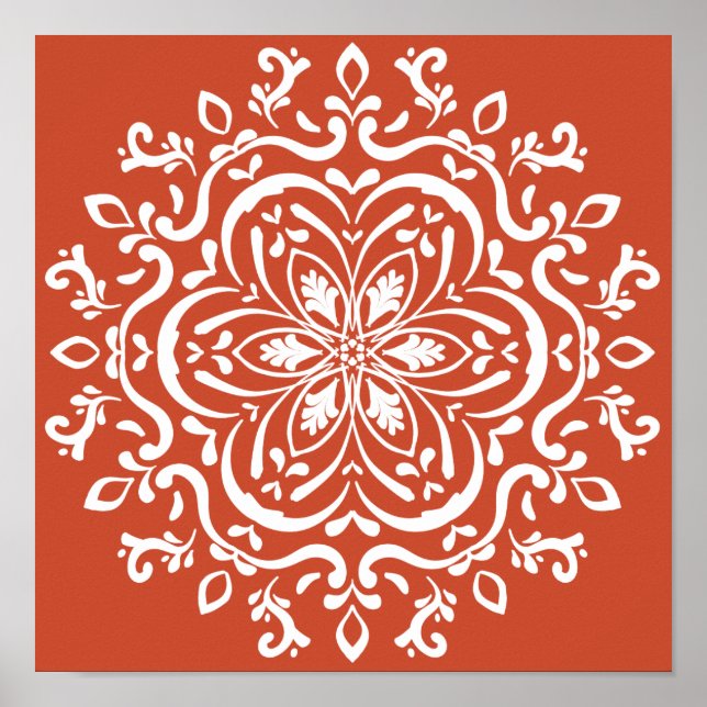 Terracotta Mandala Poster (Front)
