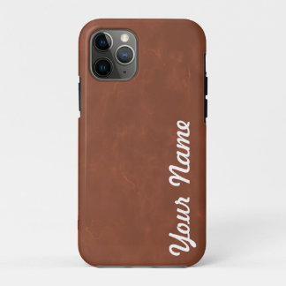 Terracotta Marble Custom Name Personalized iPhone 11 Pro Case