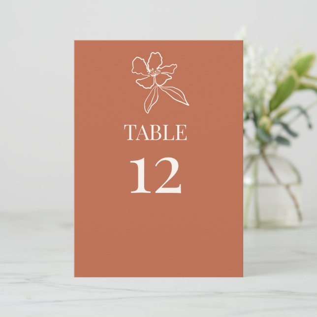 Terracotta Minimal Floral Wedding  (Standing Front)