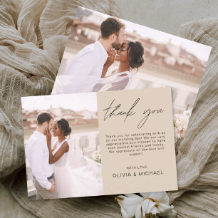 Terracotta Minimalist Wedding Thank You Photo