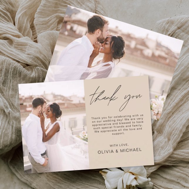 Terracotta Minimalist Wedding Thank You Photo (Creator Uploaded)