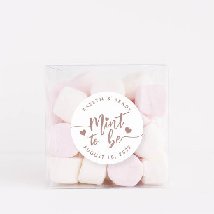 Terracotta   Mint to Be Personalized Wedding Favou Classic Round Sticker