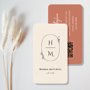 Terracotta Modern Bohemian Business Card