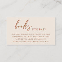 Terracotta Modern Minimalist Books for Baby Shower