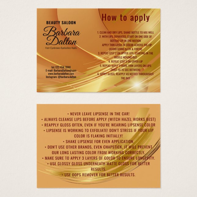 Terracotta Ochre Beige Gold Gift Certificates (Front & Back)