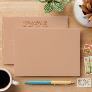 Terracotta Ombre   Minimalist Boho Envelope