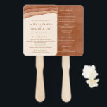 Terracotta Ombre | Minimalist Boho Wedding Program Hand Fan<br><div class="desc">Soft terracotta watercolor wedding program fans,  part of our dip-dyed modern watercolor wedding stationery collection. Featuring shades of neutral eccru to rust to burnt orange,  reminiscent of clay deserts,  applied in painterly strokes of rich watercolor wash,  matched with minimalist text.</div>