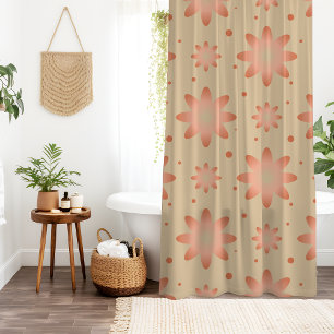 Terracotta orange and sand beige delicate daisy