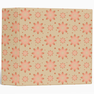 Terracotta orange and sand beige delicate daisy binder