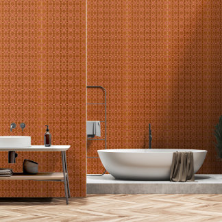Terracotta & Orange Oriental - Luxury Accent Wall